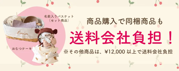 商品購入で同梱商品も送料会社負担！