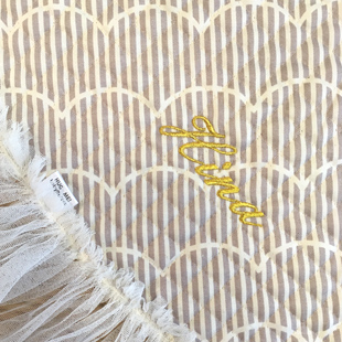 ラウンドマット,お名前刺繍