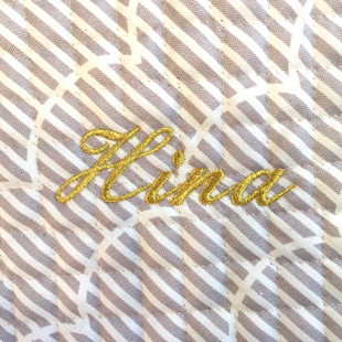 ラウンドマット,お名前刺繍